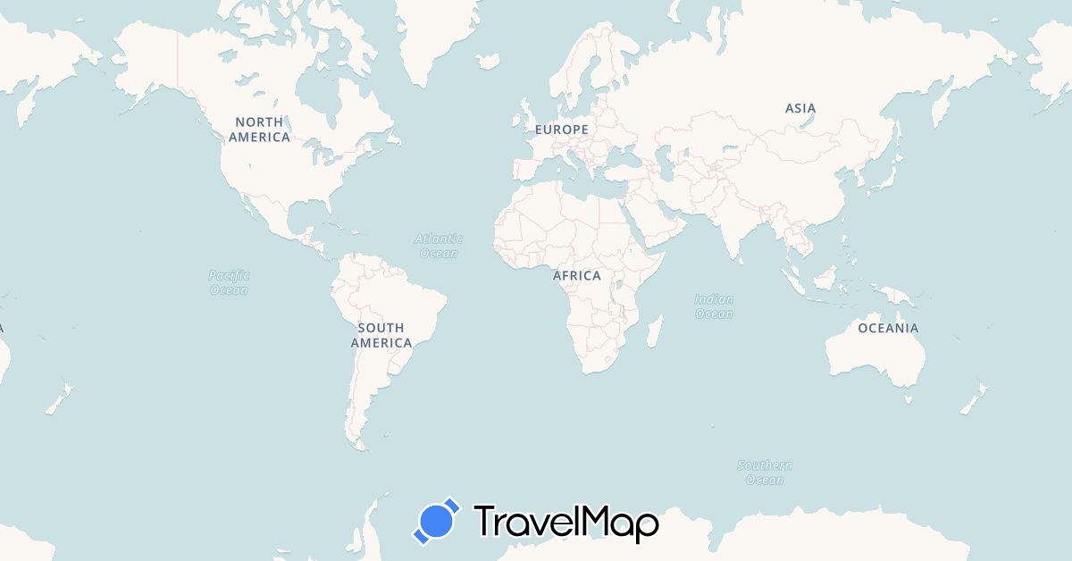TravelMap itinerary: driving in China, France, United Kingdom, India, Italy, Singapore, Yemen (Asia, Europe)